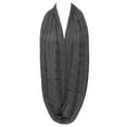 thumbnail image 4 of Wrapables® Winter Warm Cable Knit Infinity Scarf and Faux Fur Pom Pom Beanie Set, Charcoal Gray, 4 of 8
