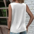 thumbnail image 4 of Mittory Women's Casual Crewneck Cut Out Twist Front Sleeveless Tank Top Blouse Shirt, 4 of 8