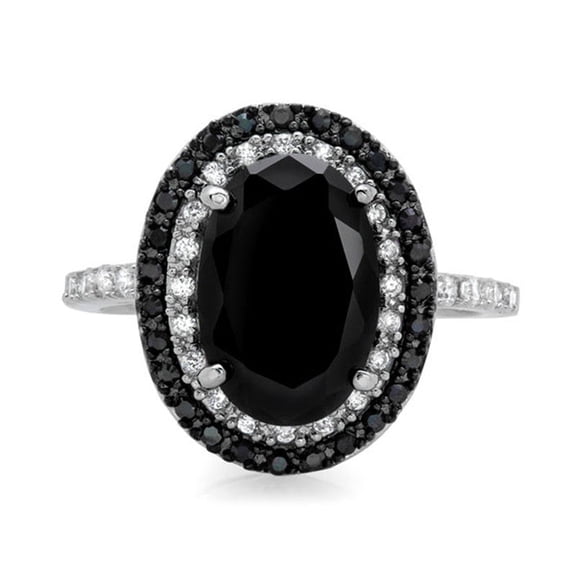 Womens Black Zircon Copper Geometric Ring Durable Versatile Elegant Fashion Jewelry For Everyday Wear And Sparkle