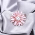thumbnail image 3 of Mightlink Elegant Flower Shape Women Brooch Faux Pearl Decor Lapel Pin Shawl Cardigan Coat Brooch Pin Enamel Simple Badge Jewelry Gift, 3 of 6