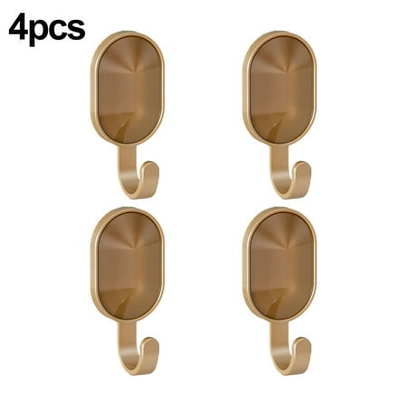 

4Pcs Adhesive Wall Hooks Bathroom Towel Hook Coat Bag Key Door Hangers Hook