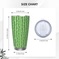 thumbnail image 4 of Fotbe Cactus Pattern 20 oz Tumbler Stainless Steel Vacuum Insulated Coffee Ice Cup Double Wall Travel Flask Leak-proof Coffee Cup-Straw Three-piece Set, 4 of 8