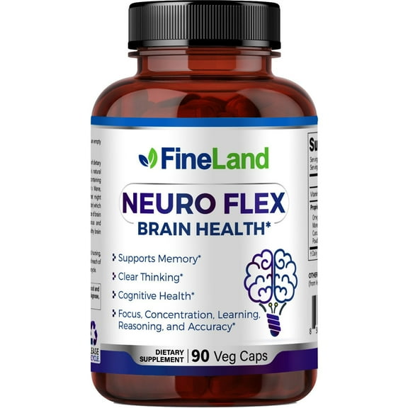 Fineland Vitamins Neuro Flex Brain Function Supplement 90 Count 90 Veggie Capsules