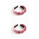 thumbnail image 2 of Sonducket Diadema de terciopelo trenzado, diademas anchas de lujo para mujeres y niñas, aro para el pelo, banda para la cabeza sólida, rosa durazno 2Conjunto, 2 of 6
