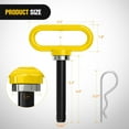 thumbnail image 2 of Nilight 5/8 Inch Diameter Heavy Duty Ultra Strong Neodymium Magnet Trailer Hitch Pin Yellow for Lawn Mower, Tractor, Towing Cargo, ATV Trailer, 2 of 7