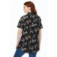 thumbnail image 2 of Woman Within Plus Size Perfect Short Sleeve Button-Down Shirt Oversized Tunic Blouse, 2 of 5
