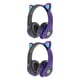 thumbnail image 3 of Sidaley Auriculares inalámbricos con orejas de gato, auriculares con Bluetooth, luces LED, regalo para niños, nuevo Violeta 2Conjunto, 3 of 6