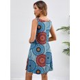 thumbnail image 6 of Chiclily Summer Sleeveless Dress Casual Beach Cover up Tank Sundress with Pockets, Floral Mix Blue M, 6 of 6