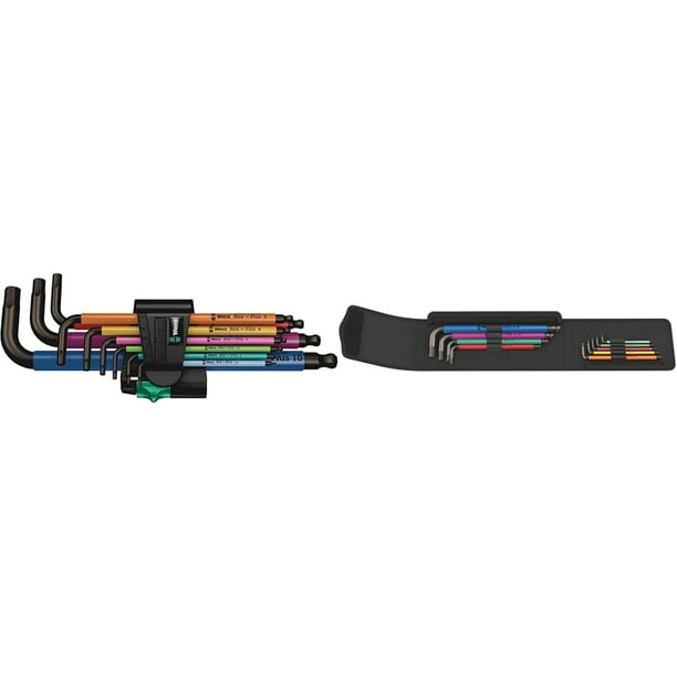 Juego de Llaves Allen Wera 950 SPKL/9 Brazo Largo, 9 Tamaños