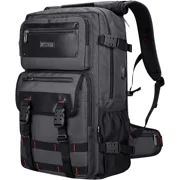 WITZMAN Large Nylon Travel Backpack for Men Carry on Duffle Bags Fit for 17 inch Laptop Luggage Backpack Airline Approved(B685 Silvery Grey)