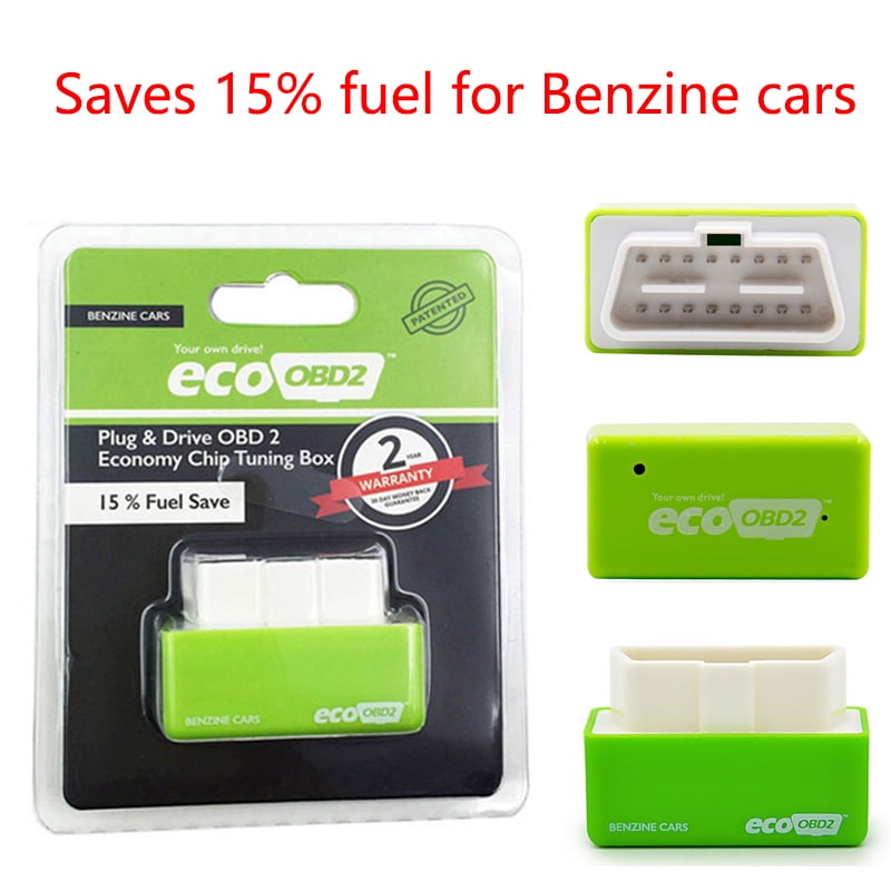 JRTOOL EcoOBD2 Plug and Drive EcoOBD2 Benzine Chip Tuning Box for Benzine 15% Fuel Save 