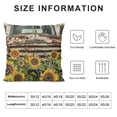 thumbnail image 5 of SHANXI  Fall Country Roads Take Me Home Decorative Farmhouse Throw Pillow Cover, Spring Summer Autumn Watercolor Sunflower Truck Cushion Case 18x18in, 5 of 5