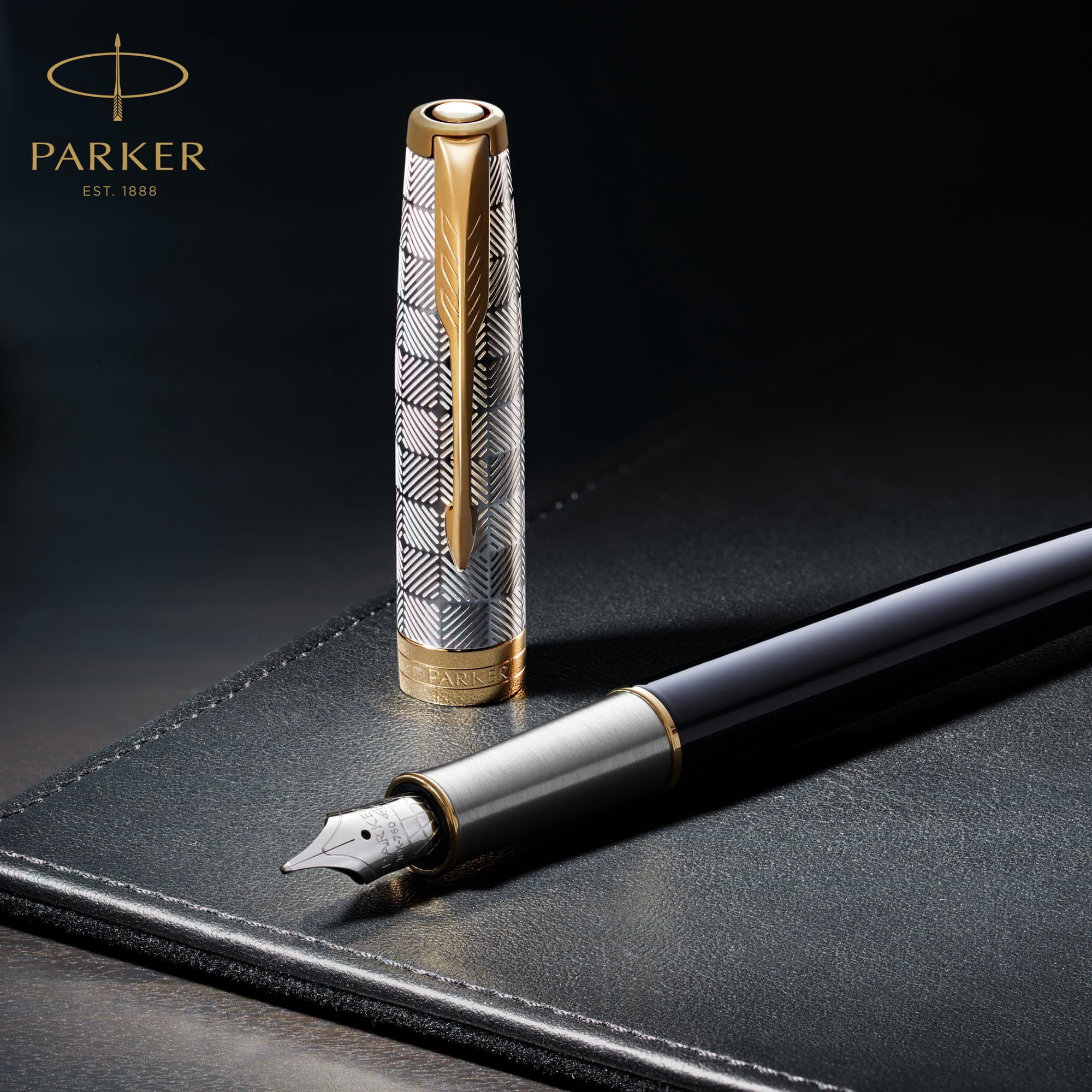 Parker Sonnet Fountain Pen | Red Lacquer with Gold Trim | Medium Nib | Gift Box