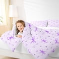 thumbnail image 3 of Erosebridal Kids Kawaii Purple Bowknot Bedding Comforter Set 7pcs,Daisy Flowers Love Heart Queen Bedding Sets for Teens Girls,Breathable Home Decor, 3 of 6