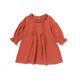 thumbnail image 1 of Odeerbi Niñas Vestido Manga Larga Lino Primavera Verano Cuello Redondo Color Sólido Vestido Ruffle, 1 of 6
