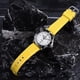 thumbnail image 5 of Correas de reloj Correa de reloj de caucho fluorado de liberación rápida con hebilla de acero inoxidable de 20 mm para hombres, amarillo Feliz Sencillez, 5 of 5