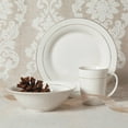 thumbnail image 4 of Gibson Tuxedo Deluxe 12 Piece Gold Banded Ceramic Dinnerware Set, 4 of 4