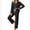 02Black, variant on Cueply Womens Pajama Sets Long Sleeve Knit Button Down Pj Lounge Sets Sleepwear with Drawstring Pockets