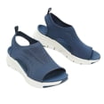 thumbnail image 2 of Xinyolin Women Sandals Wedge Fish Mouth Breathable Thick Sole Hollow Out Slip-On Shoes for Beach, 2 of 8