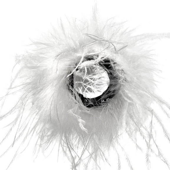 Elegant Ostrich Feather Wristband Colorful Clap Bracelet for Women Costume Decoration and Theme Party Accessories