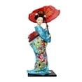 thumbnail image 4 of deevoka Japanese Geisha Kimono Doll 25cm Asian Statue for Cabinet Living Room, 4 of 9