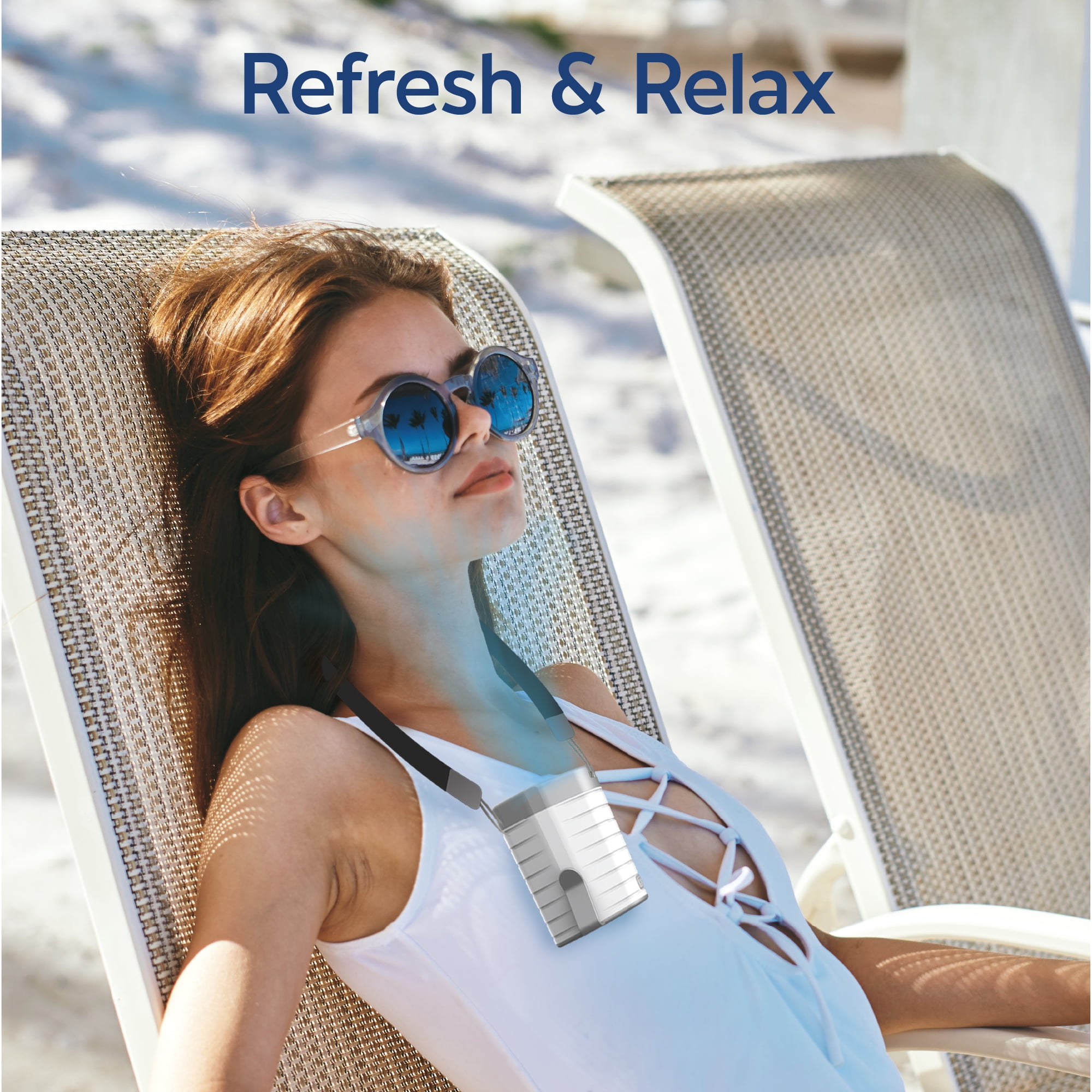 Arctic Air® Breeze Jet, Wearable Air Cooler, Portable Clip On Fan, USB Rechargeable, 3 Speeds