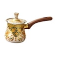 thumbnail image 2 of lingqin Coffee Pot Melting Pot Comfortable Handle with Lid Easy to Clean Kitchenware Tea 900mL, 2 of 9