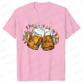 thumbnail image 3 of Camiseta de Feliz Navidad para hombre, camisetas para amantes de los beber, camiseta divertida de cerveza de Papá Noel, camisetas gráficas de luces navideñas de gran tamaño para hombre, 3 of 5