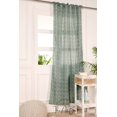 thumbnail image 5 of The Art Box 100% Cotton Printed Window Curtain Panels, Light filtering Tie Top Curtains Drapes for Bedroom, Curtain for Living Room, Window 2 Panels Set, Mum Leaf Floral Printed, 52 x 63 in, 5 of 5