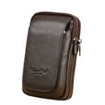 thumbnail image 2 of SPRING PARK Men Genuine Leather Casual Design Multi-Pocket Waist Belt Bag Hip Bum Pouch Pack, 2 of 7