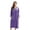 Purple, variant on Stretch Velour Embroidered Zipper Lounger Robe for Women with Pockets