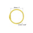 thumbnail image 2 of 1 Inch Loose Leaf Binder Rings Metal Colorful DIY Keychain for Index Card Scrapbooks, Yellow, 5 Pack, 2 of 5