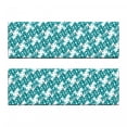 thumbnail image 2 of Abstract Bench Cushion Set of 2, Retro Architecture Style Modern Trippy Maze Form Urban Graphic, Standard Size Foam Pad and Decorative Cover, Turquoise Teal White, by Ambesonne, 2 of 4