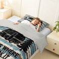 thumbnail image 3 of Manfei Retro Camper Twin Comforter Sets,Rustic Farmhouse Cabin Bedding Set,Brown Blue,Light Gray Reversible,2 Pieces,1 Comforter and 1 Pillowcase, 3 of 7