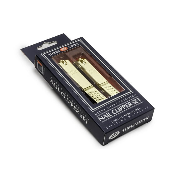 Korean Nail Clipper! World No. 1. Three Seven (777) Nail Clippers Sets, Ultra Sharp Sturdy Large Fingernail & Extra Large Toenail Clippers Set (P132G) MADE IN KOREA, SINCE 1975
