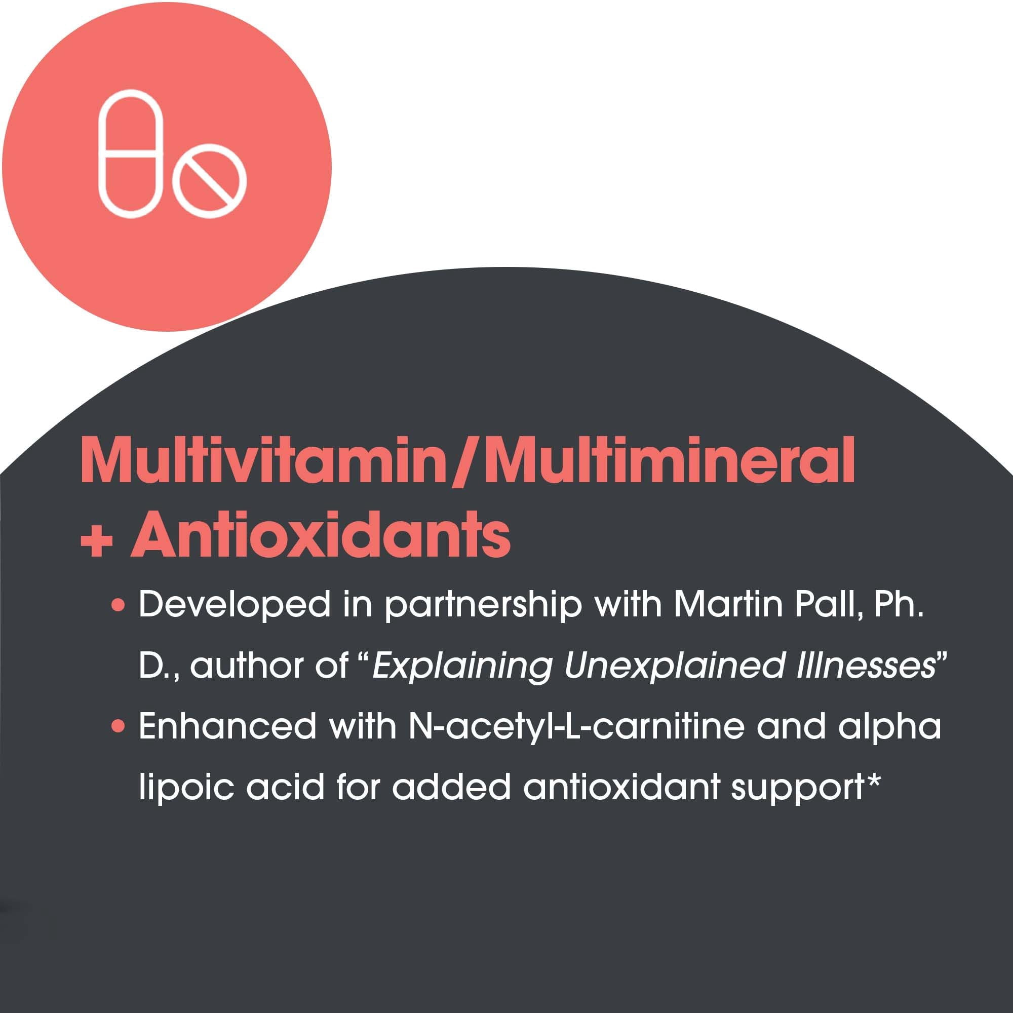 Allergy Research Group MVM-A - Multivitamin Multimineral w/Antioxidants, Multivitamin for Women & Men 50+ w/Vitamin A, C, D, Zinc, Biotin & More - 180 Vegetarian Capsules