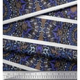 thumbnail image 2 of Soimoi Rayon Fabric Stripe & Mandala Kaleidoscope Print Fabric by Yard 42 Inch Wide, 2 of 3