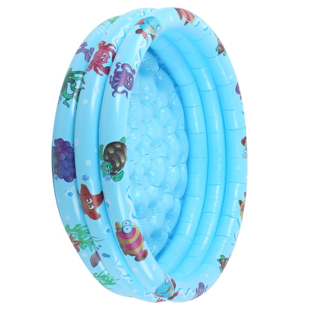 Piscine Gonflable pour Enfants, Piscine Gonflable Bleue en PVC pour Intérieur et Extérieur, Piscine Ronde Gonflable pour Bébé pour Salle de Bain, Plage, Bord de Lac