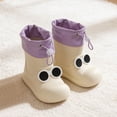thumbnail image 5 of lnmuld Kids Cute Rain Boots, Waterproof Non- Wellies Color:White,Size:6-7 Years, 5 of 6