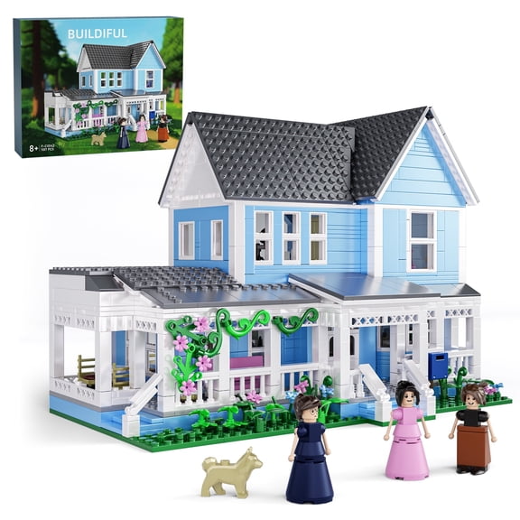 Girls Castle Building Block Kit Dollhouse Model Toys Fantasy Girl House Playsets(1107Pcs)