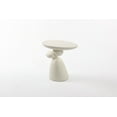 thumbnail image 4 of Lisonu Clearance Lucky Stone End Table - Milk White Fiberglass Side Table - Sculptural Oval Coffee Table - Modern Minimalist Accent Table for Living Room, 4 of 9