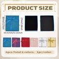 6Pcs 6 Colors Paper Storage Gift Boxes Ribbon Bowknot Case with Sponge ...