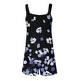 thumbnail image 5 of Caoirhny Women Summer Sling Playsuits Gradient/Flower Print Sleeveless Loose Short Jumpsuits Fashion Casual Straps Romper Clubwear, 5 of 6