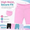 thumbnail image 4 of Girls 4 Pack Bike Shorts Stretchy, Soft High Waist Athletic Shorts for Kids with Fun Prints Colors Ideal for Dance, Play, Biking, or Everyday Wear (Sizes 4-14), 4 of 7