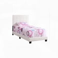 thumbnail image 2 of Compact Twin Bed Caldwell G1305-TB-UP - 48H x 42W x 77D, Modern Design with White Upholstery, 2 of 8