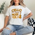 thumbnail image 2 of Cello Playing Mode On Graphic, White Comfort Colors T-Shirt, Small, 2 of 3