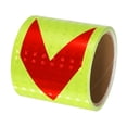 thumbnail image 1 of Unique Bargains Reflective Tape, 4' x 16 FT Arrow Waterproof Adhesive Safety Tape, Fluorescent Yellow Red, 1 of 6