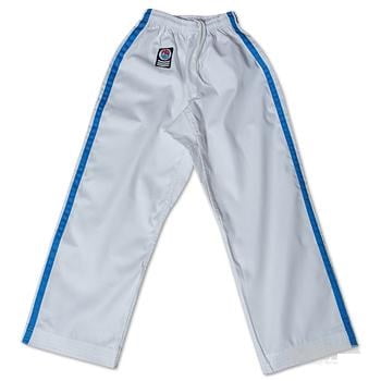 ProForce Gladiator Demo Karate Pants II - White/Blue - 0 4'6" - 4'8" (Child Size 12-14) 85-100 lbs
