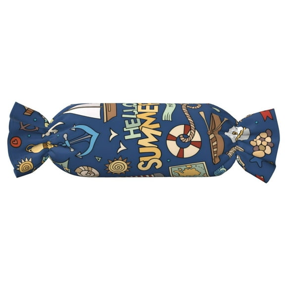 Easygdp Marine Nautical Candy Pillow Cylindrical Pillows Sofa Pillow Neck Hand Support Pillows Lumbar Pillows Including Insert