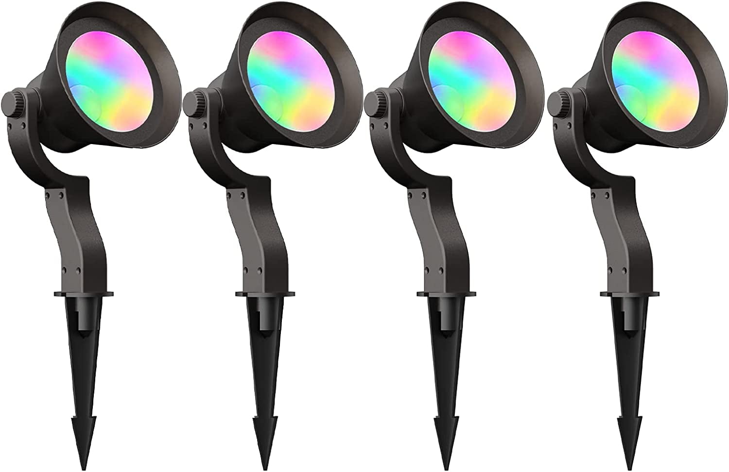 GOODSMANN RGBW LED Low Voltage Landscape Spotlight 12W 650 Lumen Outdoor Lighting, 9 Lighting